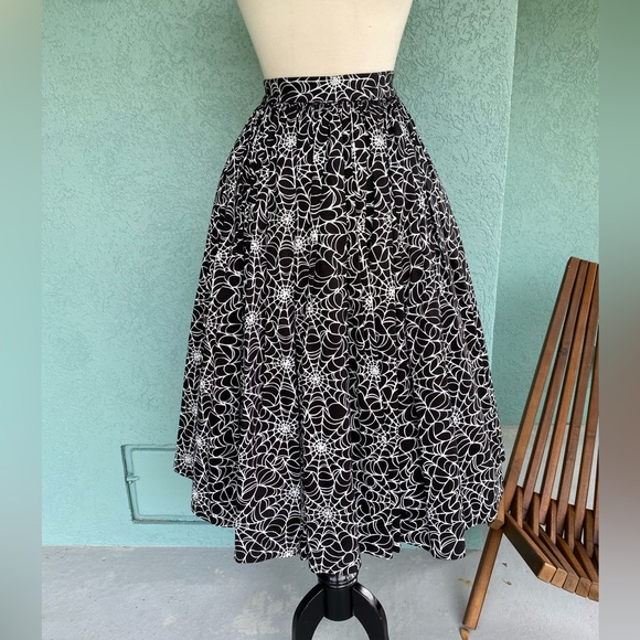 Pinup Couture Dresses & Skirts - PINUP COUTURE JENNY SWING SKIRT SPIDER 🕷️ WEBS